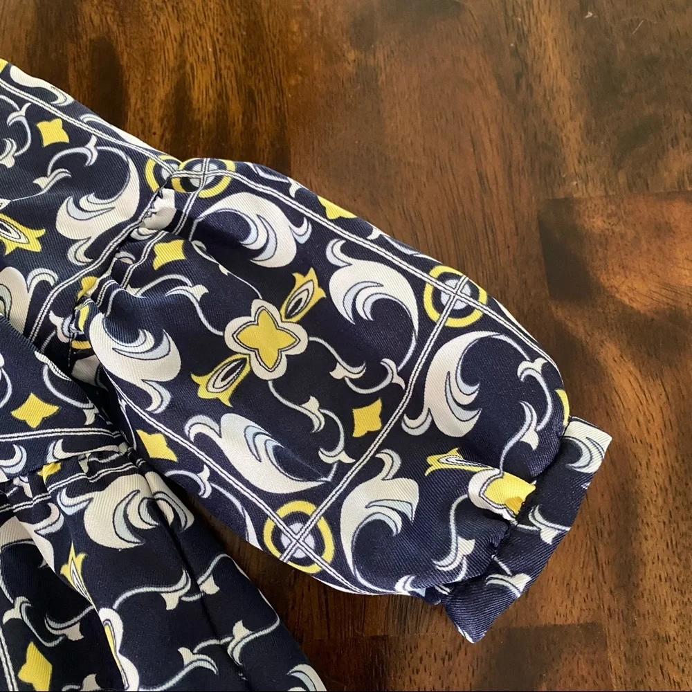 Janie and Jack Medallion Scarf Print Dress